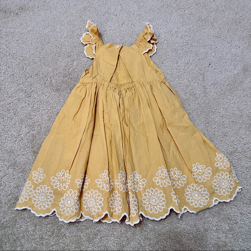 Tahari Yellow Scalloped Dress - Picture 4 of 7
